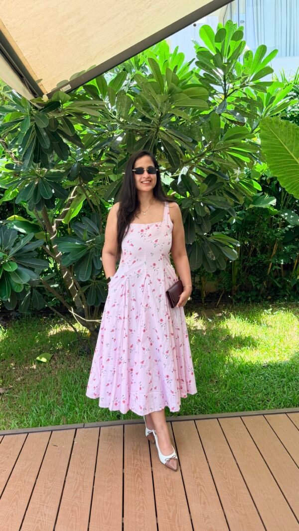 Soft Pink Floral Maxi Dress